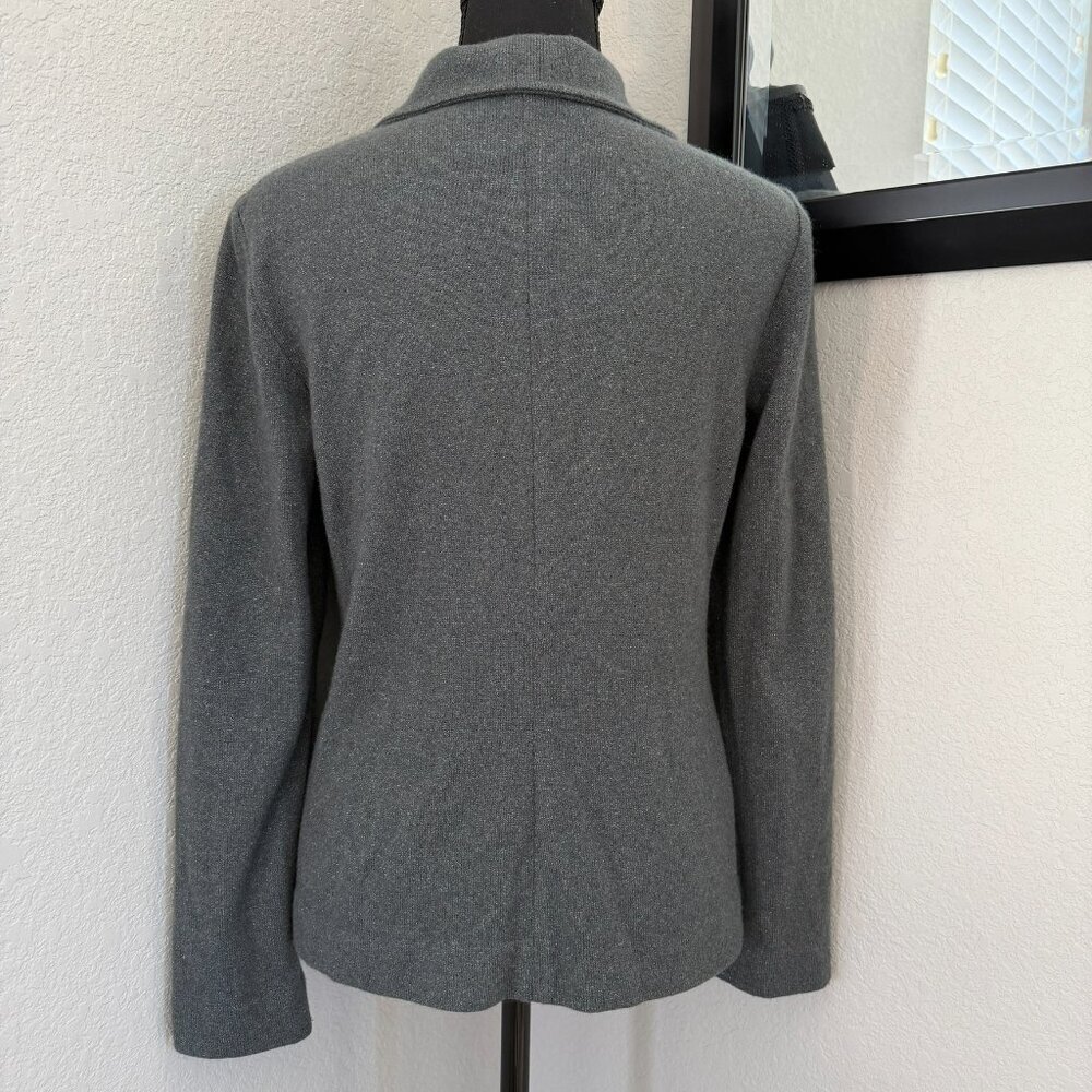 AMINA RUBINACCI Gray Cashmere Blazer Jacket Small - Picture 5 of 16
